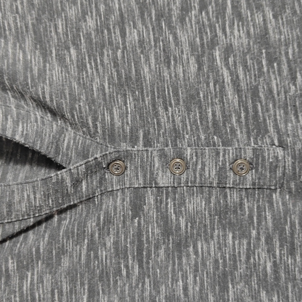 Talbots Heathered Grey Button Split Neck Three-Qu… - image 7